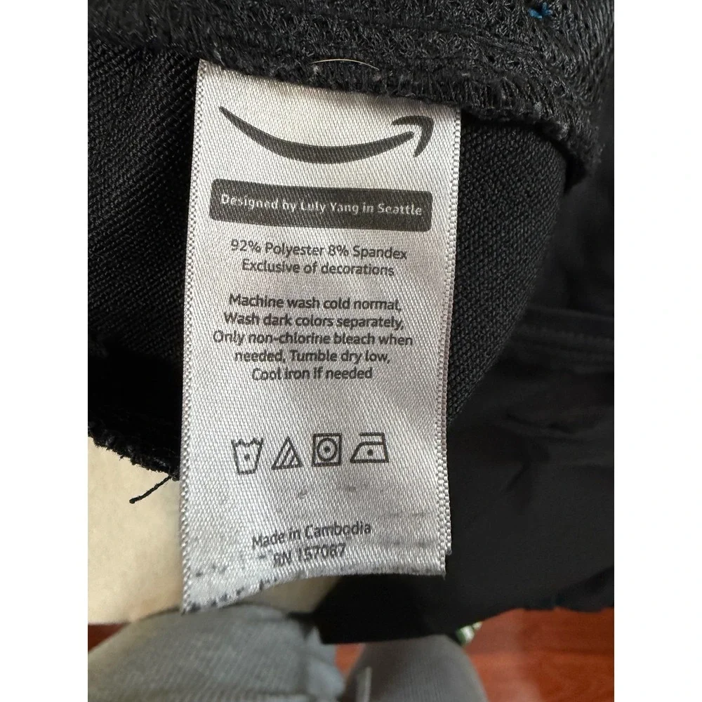 Amazon Luly Yang Cargo Pants Mens Size L 34-36 Black Delivery Driver Uniform EUC